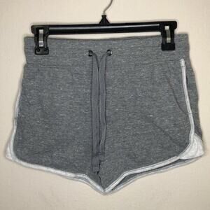 Size XS 0-2 Soft Grey White Shorts Cinch Drawstring Waist Spring Summer Casual